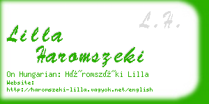 lilla haromszeki business card